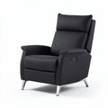 Relaxfauteuil met verstelbare rugleuning zwart stof 90 x 80 x 100cm