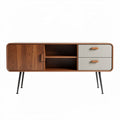 Eiken tv-meubel met opbergruimte en lades van 150 x 40 x 60cm