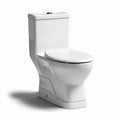 Witte toilet met spoelmechanisme gemaakt van keramiek 70 x 38 x 82cm