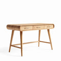 Bureau met drie laden van lichtbeukenhout 120 x 60 x 75cm